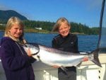 Kids with their ocean haul after a fishing trip